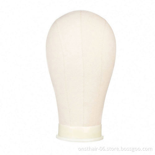 MYZYR Mannequin Head Canvas Block Head Display Styling Mannequin Manikin Head Wig Stand Free Get T Needle Holder